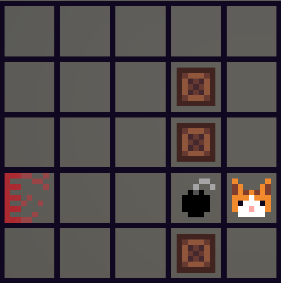 De bomminigame in 2D